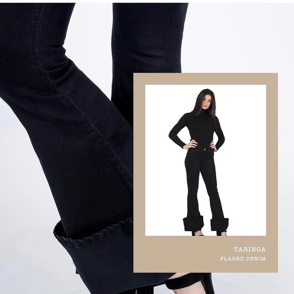 ❣️ NWT Italia  TAKUTEA Taringa jeans Black with cuffs / trendy - Picture 8 of 8